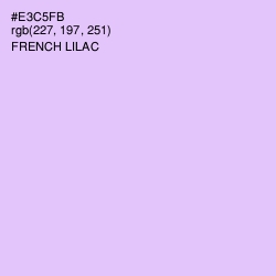 #E3C5FB - French Lilac Color Image