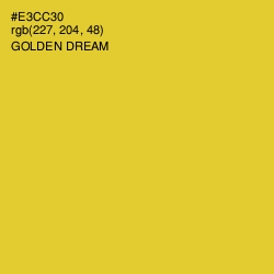 #E3CC30 - Golden Dream Color Image