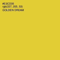 #E3CD35 - Golden Dream Color Image