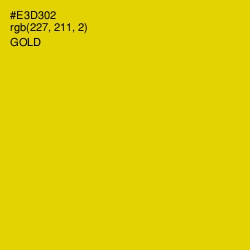 #E3D302 - Gold Color Image