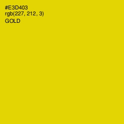 #E3D403 - Gold Color Image
