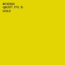 #E3D503 - Gold Color Image