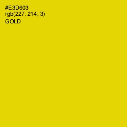 #E3D603 - Gold Color Image