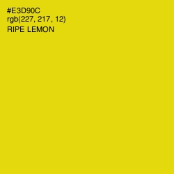 #E3D90C - Ripe Lemon Color Image