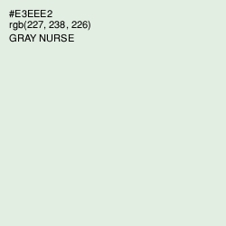 #E3EEE2 - Gray Nurse Color Image