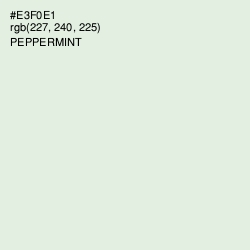 #E3F0E1 - Peppermint Color Image
