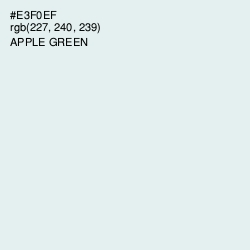 #E3F0EF - Apple Green Color Image