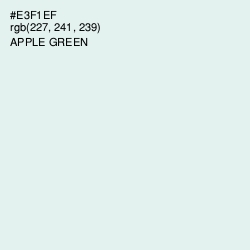 #E3F1EF - Apple Green Color Image