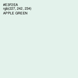 #E3F2EA - Apple Green Color Image