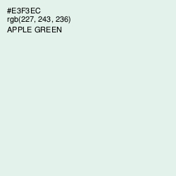 #E3F3EC - Apple Green Color Image