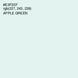 #E3F3EF - Apple Green Color Image