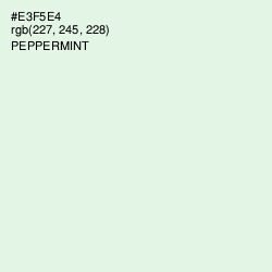 #E3F5E4 - Peppermint Color Image
