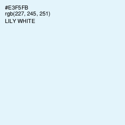 #E3F5FB - Lily White Color Image