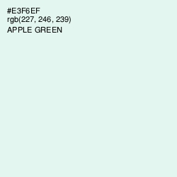 #E3F6EF - Apple Green Color Image