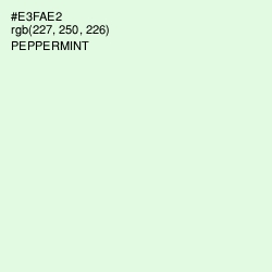 #E3FAE2 - Peppermint Color Image