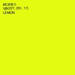 #E3FB11 - Lemon Color Image