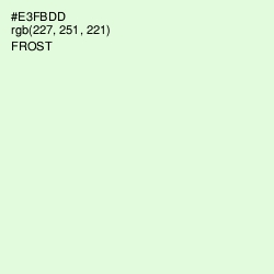 #E3FBDD - Frost Color Image