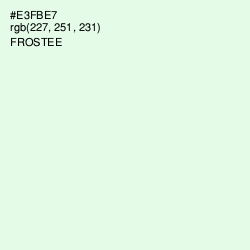 #E3FBE7 - Frostee Color Image