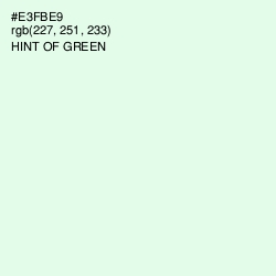 #E3FBE9 - Hint of Green Color Image