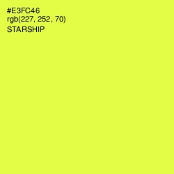 #E3FC46 - Starship Color Image