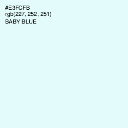 #E3FCFB - Baby Blue Color Image