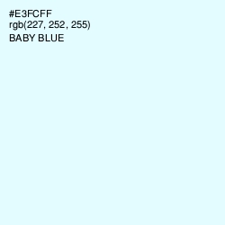 #E3FCFF - Baby Blue Color Image