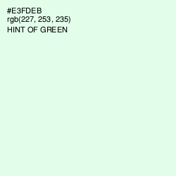 #E3FDEB - Hint of Green Color Image