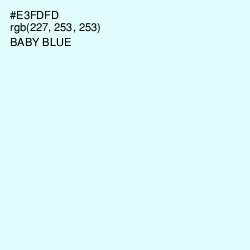 #E3FDFD - Baby Blue Color Image