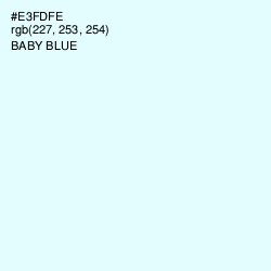 #E3FDFE - Baby Blue Color Image