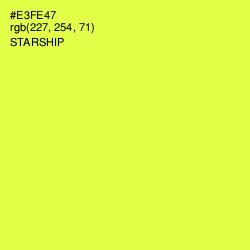 #E3FE47 - Starship Color Image