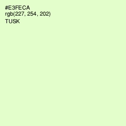 #E3FECA - Tusk Color Image