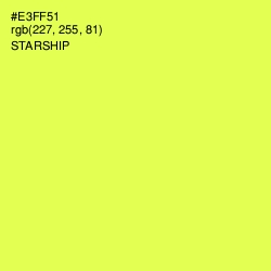 #E3FF51 - Starship Color Image