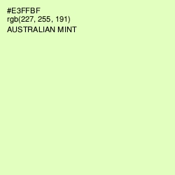 #E3FFBF - Australian Mint Color Image