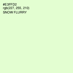#E3FFD2 - Snow Flurry Color Image