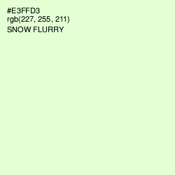 #E3FFD3 - Snow Flurry Color Image