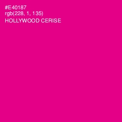 #E40187 - Hollywood Cerise Color Image