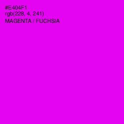 #E404F1 - Magenta / Fuchsia Color Image