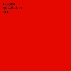 #E40801 - Red Color Image