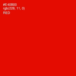 #E40B00 - Red Color Image