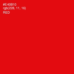 #E40B10 - Red Color Image