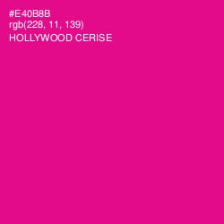 #E40B8B - Hollywood Cerise Color Image