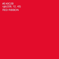 #E40C2B - Red Ribbon Color Image