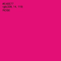 #E40E77 - Rose Color Image