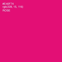 #E40F74 - Rose Color Image