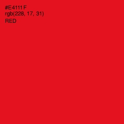 #E4111F - Red Color Image