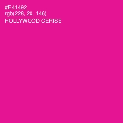 #E41492 - Hollywood Cerise Color Image