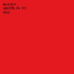 #E4181F - Red Color Image