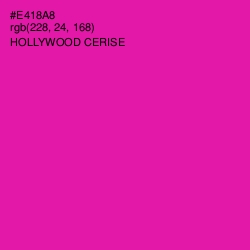 #E418A8 - Hollywood Cerise Color Image