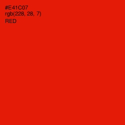 #E41C07 - Red Color Image