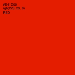 #E41D00 - Red Color Image